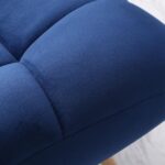 Poltroncina da Camera con Seduta Extra Large in Tessuto Blu