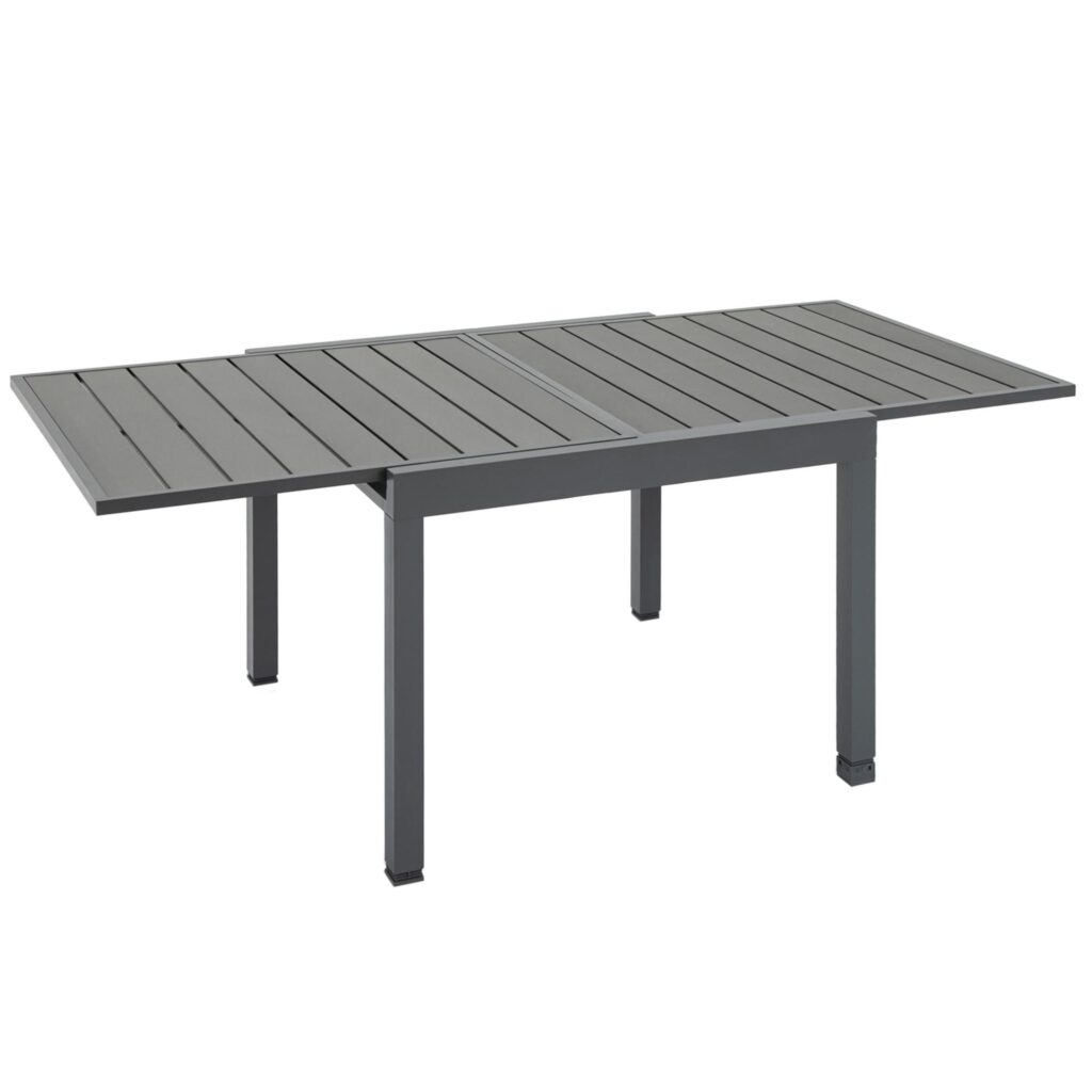 Oigger Tavolo da Giardino Allungabile per 4-6 Persone in Plastica e Alluminio