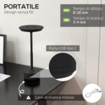 Lampada Senza Filo Touch Luce LED 3 Tonalità e Batteria Ricaricabile