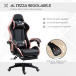 Sedia da Gaming ad Altezza Regolabile con Poggiatesta