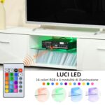 Mobile Porta TV con Luci LED 16 Colori per TV Fino 55