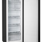 PremierTech PT-FR153B Congelatore Verticale Freezer 160 litri -24°gradi Classe E 4**** Stelle 3 Cassetti e 2 Sportelli NERO