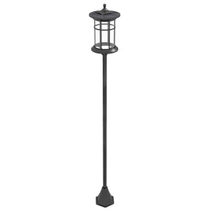 Oigger Lampione Solare da Giardino Alto 184cm con Luce LED Bianco Freddo e IP44