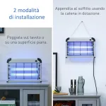 Zanzariera Elettrica 20W?Nero e argento