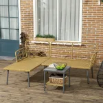 Salotto da Giardino in Rattan PE con Chaise Longue