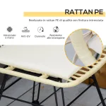 Set Mobili da Giardino 3 Pezzi con Tavolino e Sedie in Rattan PE