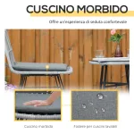 Set Mobili da Giardino 3 Pezzi con Tavolino e Sedie in Rattan PE