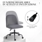 Sedia da Ufficio con Altezza Regolabile e Funzione Dondolo