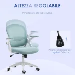 Sedia da Ufficio Ergonomica con Schienale a Rete e Altezza Regolabile