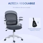 Sedia da Ufficio Ergonomica con Schienale a Rete e Altezza Regolabile