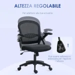 Sedia da Ufficio Ergonomica con Schienale a Rete e Altezza Regolabile