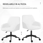 Sedia da Ufficio in Tessuto con Altezza Regolabile