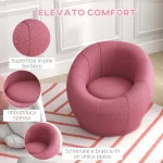 Poltroncina Mini Moderna in Peluche con Imbottitura Spessa