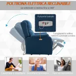 Poltrona Relax Elettrica con Schienale Reclinabile 160°