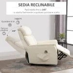 Poltrona Relax Elettrica in Pelle PU con Telecomando