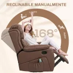 Poltrona Relax Reclinabile con 8 Punti Massaggianti