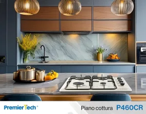 PremierTech Piano cottura a gas 60cm 4 fuochi Crema P460CR