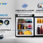 PremierTech Mini Frigo 36L Trivalente 220V 12V Gas Libera Installazione PTF36L3