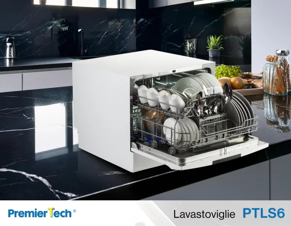 PremierTech PTLS6 Bianca Lavastoviglie 6 coperti 8 programmi libera installazione
