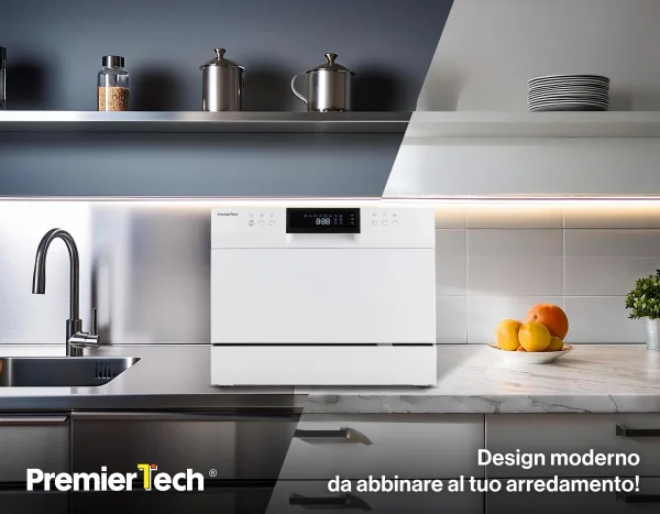 PremierTech PTLS6 Bianca Lavastoviglie 6 coperti 8 programmi libera installazione