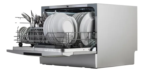 PremierTech® PremierTech PTLS6S Silver Lavastoviglie 6 coperti 8 programmi libera installazione