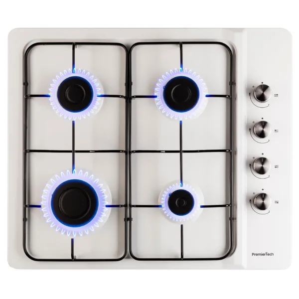 PremierTech Piano cottura a gas 60cm 4 fuochi Bianco P460WH