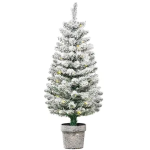 Oigger Albero di Natale Artificiale Innevato con 60 Luci LED Bianche e 116 Rami