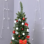 Albero di Natale Artificiale in PVC con 499 Rami e Base in Plastica