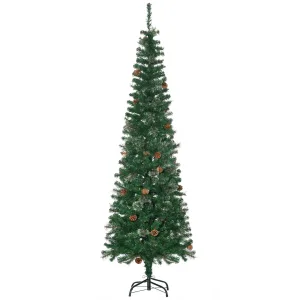 Oigger Albero di Natale Alto 195cm Realistico con Pigne Decorative e 556 Rami