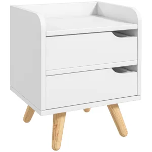 Oigger Comodino Salvaspazio dal Design Moderno in Legno Bianco