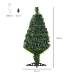 Albero di Natale a Fibre Ottiche 90cm con 90 Folti Rami in PVC