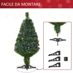 Albero di Natale a Fibre Ottiche 90cm con 90 Folti Rami in PVC