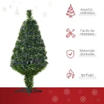 Albero di Natale a Fibre Ottiche 90cm con 90 Folti Rami in PVC