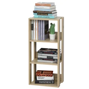 Oigger Libreria Scaffale in Legno a Parete con 3 Ripiani