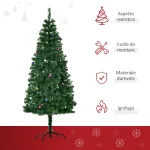 1.8m Albero di Natale Artificiale con 624 Rami in PVC Ignifughi