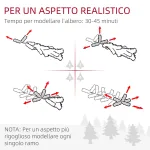 Albero di Natale Artificiale 210cm con 687 Rami