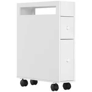 Oigger Mobiletto Salvaspazio Bagno con 4 Ruote