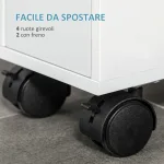 Mobiletto Salvaspazio Bagno con 4 Ruote