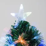 Albero di Natale 120cm con 130 Luci a LED e Fibre Ottiche Colorate