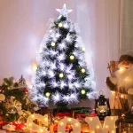 Albero di Natale con Luci a LED e Fibre Ottiche