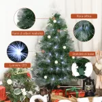 Albero di Natale con Luci a LED e Fibre Ottiche