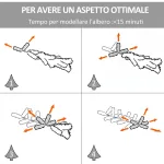 Albero di Natale Artificiale 90cm con 90 Rami