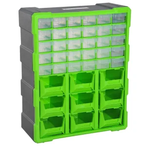 Oigger Cassettiera Box Porta Minuteria per Officina con 30 Cassetti e 9 Scatole Grandi in Plastica 38 x 16 x 47.5cm