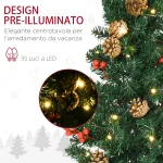 Set 4 Pezzi con 2 Alberelli di Natale ?40x90 cm