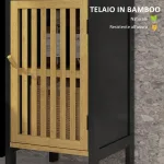 Mobiletto Bagno con Ripiano Aperto e Armadietto