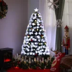 Albero di Natale con Luci a LED e Fibre Ottiche