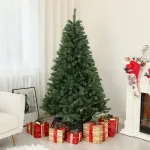 Albero di Natale Artificiale Ø110 x180 cm con 1000 Rami in Acciaio e Plastica Verde