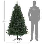 Albero di Natale Artificiale Ø110 x180 cm con 1000 Rami in Acciaio e Plastica Verde