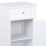 Mobiletto Armadietto 2 Cassetti Design Anti-Ribaltamento da Bagno in MDF 43 x 34 x 77cm Bianco