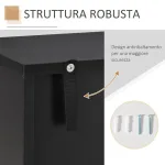 Mobile Portascarpe con 8 Scomparti Legno 80 x 24 x 120cm Nero